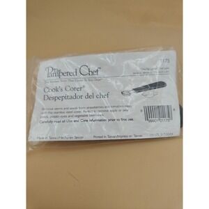 Pampered Chef Cook's Corer 1175 Apple Fruit Coring Tool w Cover New Sealed